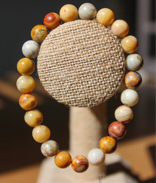 Crazy Lace Agate Bracelet 8mm
