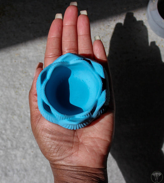 Hand Poured Flower Sphere or Tea Light Holder | Air Plant Display | Tons of Soul