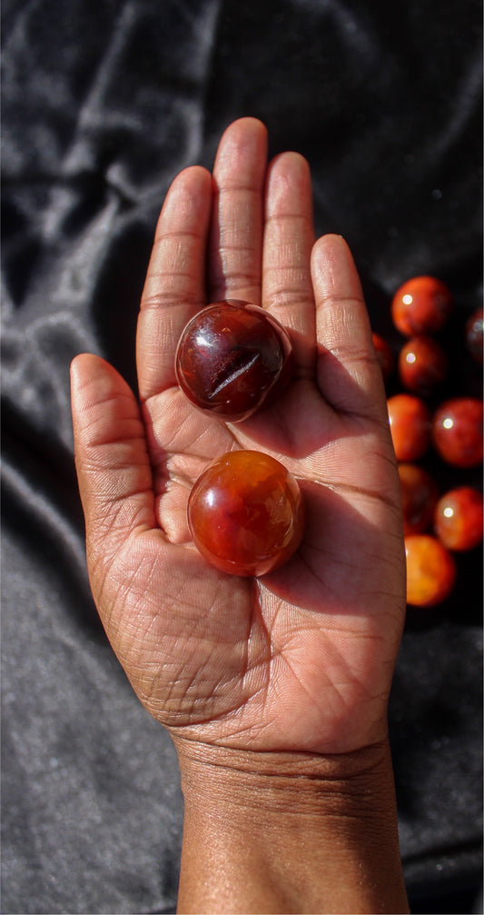 Carnelian 🔥 Tumble | Polished Crystal Tumble Sphere| Tons of Soul
