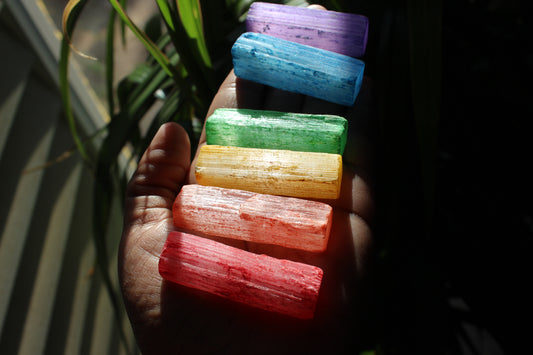 7 Chakra Gypsum Log Set