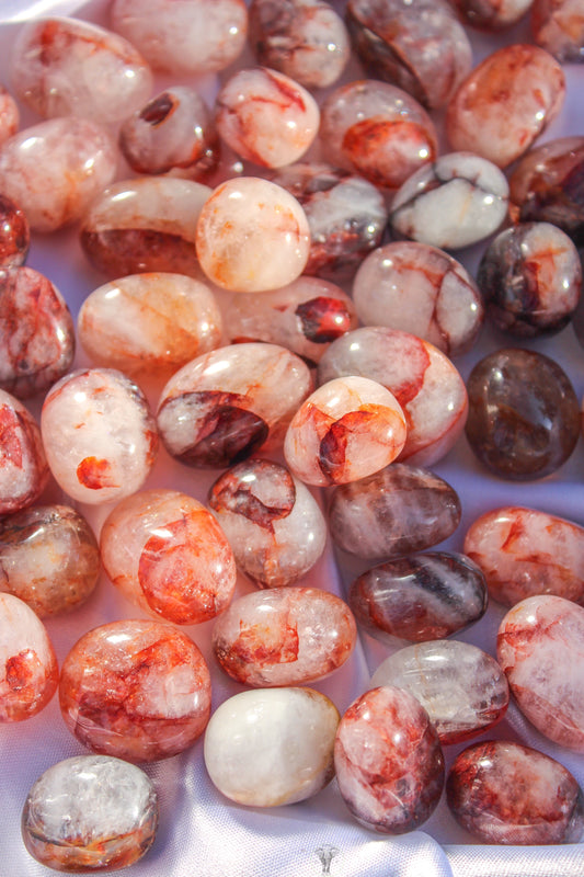 Hematoid “Fire” Quartz Tumble