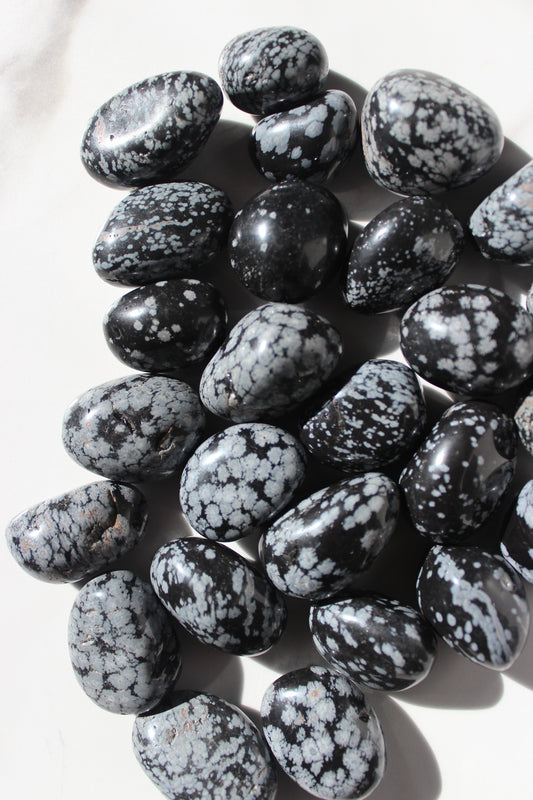Snowflake Obsidian Tumbled Stone | Tons of Soul