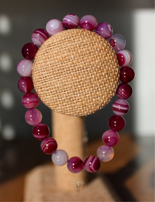 Crown - Purple Banded Agate Bracelet