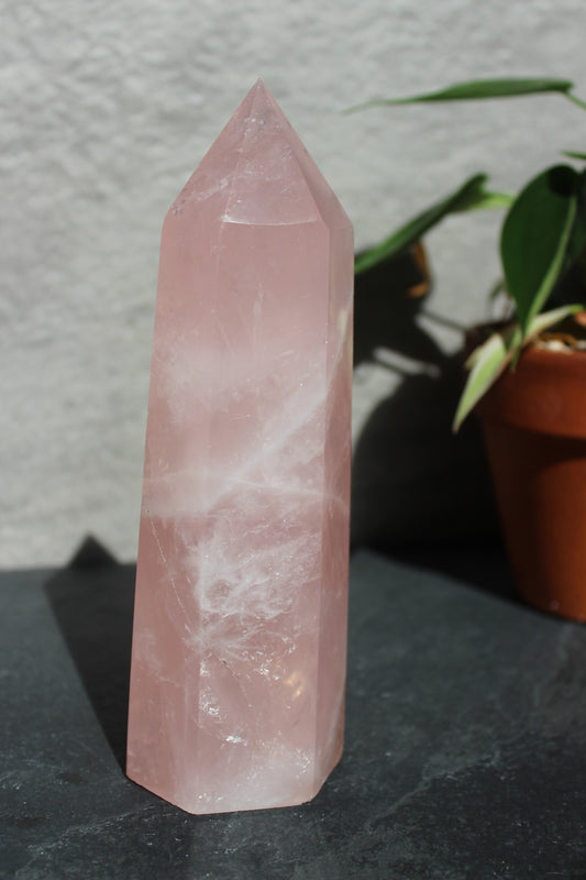 Large Rose Quartz Tower | Rose Quartz Point | Tons of Soul