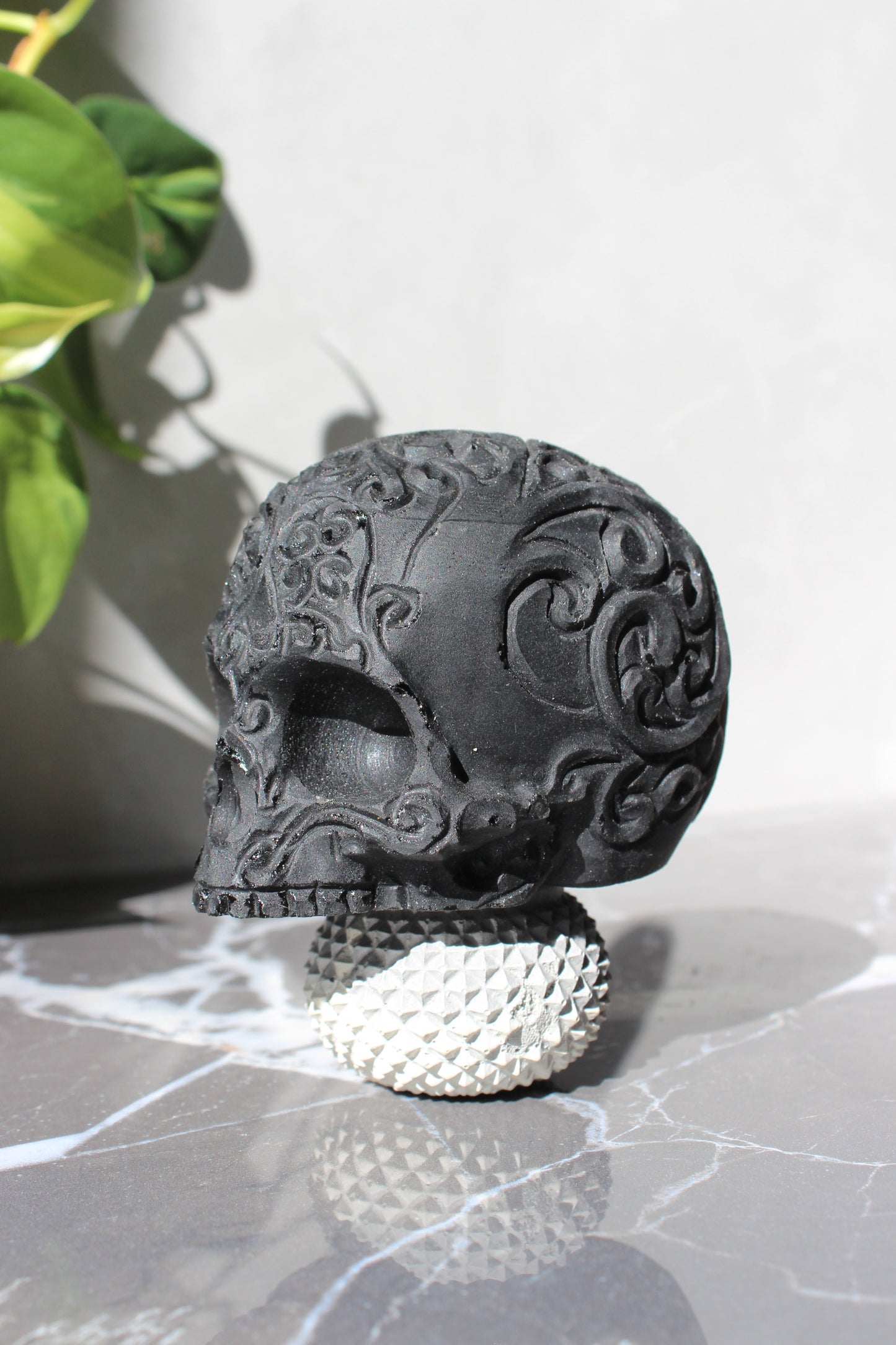 Matte Black Obsidian Sugar Skull | Crystal Skull | Tons of Soul