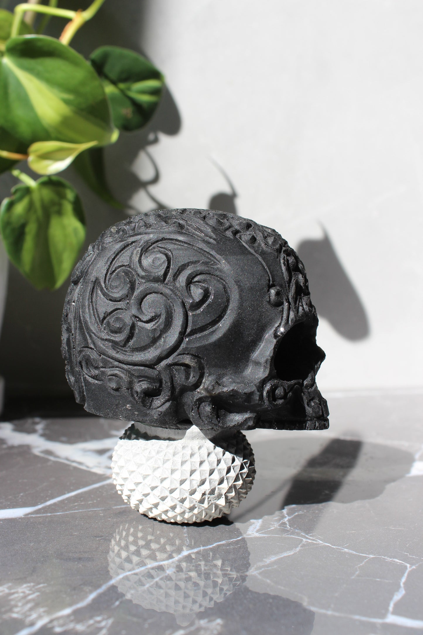 Matte Black Obsidian Sugar Skull | Crystal Skull | Tons of Soul