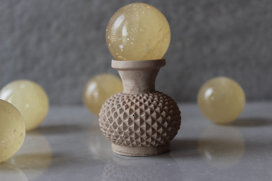 Optical Honey Calcite Sphere | Yellow Calcite Sphere | Tons of Soul