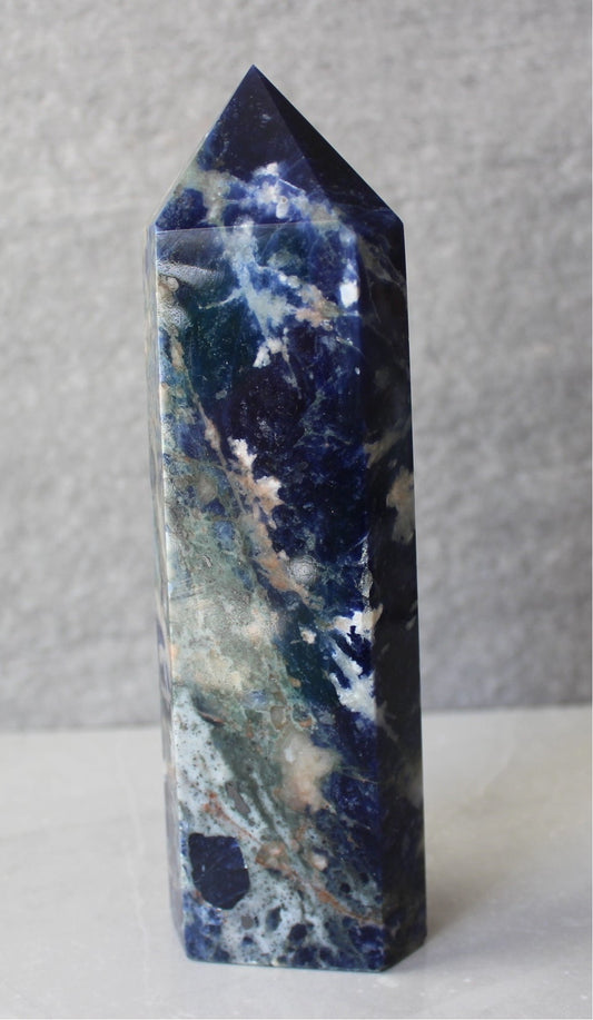 Large Sodalite Polished Tower Point