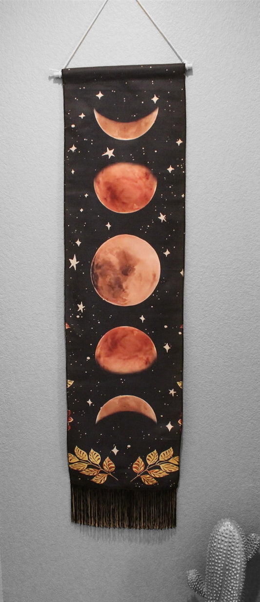 Peach Moon Phase Tapestry / Wall Art