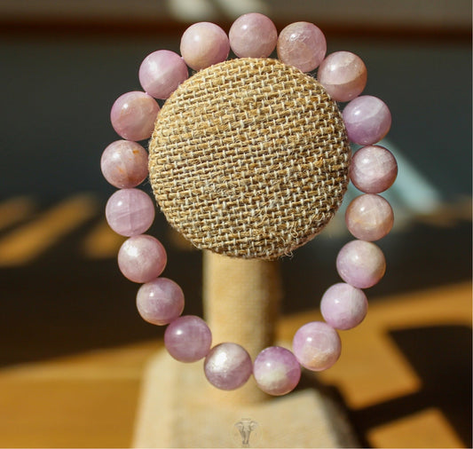 Kunzite Bracelet 10mm Crystal Bracelet