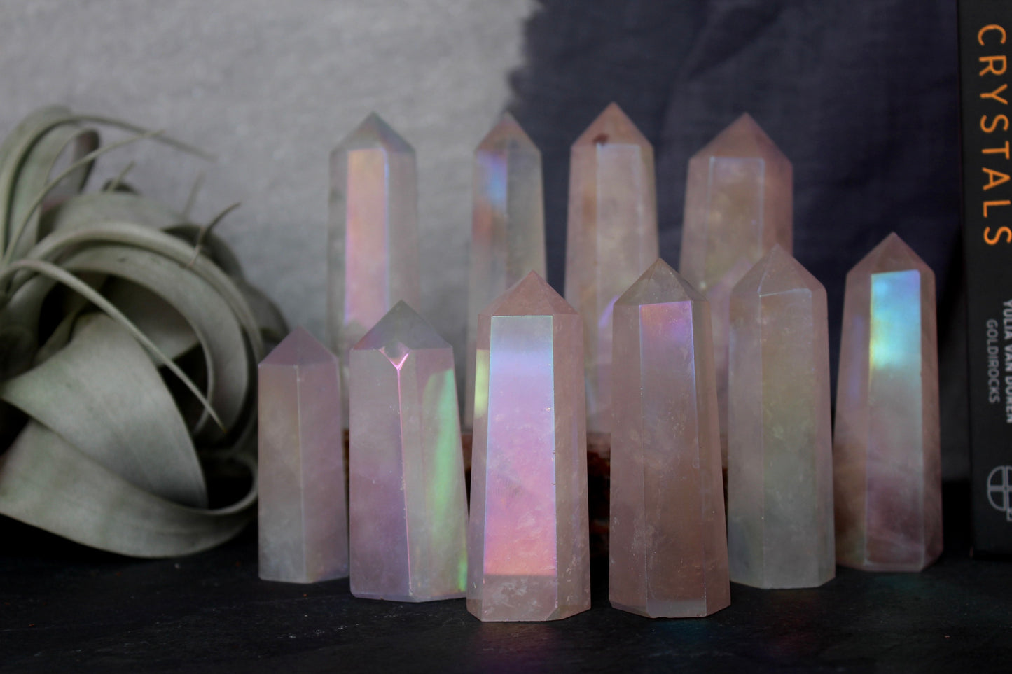 Angel Aura Rose Quartz Towers | Rose Quartz Tower Point Crystal | Tons of Soul