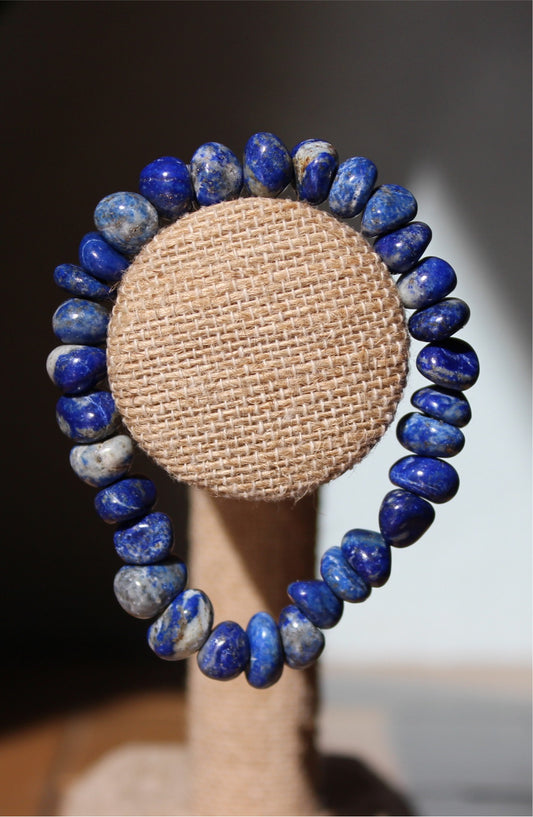 Lapis Lazuli Chunky Irregular Beads Bracelet | Tons of Soul