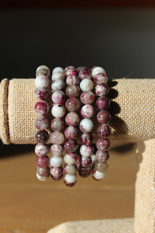 Pink Tourmaline Bracelet | Crystal Bracelet | Tons of Soul