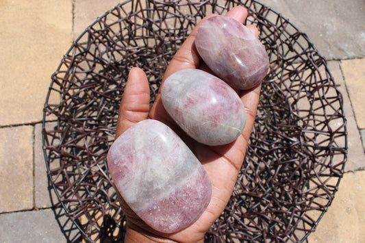 Lavender Rose Quartz Palmstone