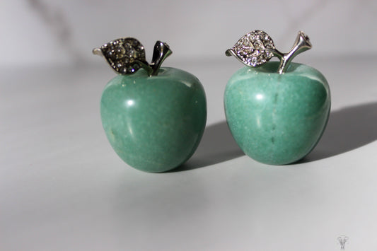 Green Aventurine Apple | Carved Crystal Figurine