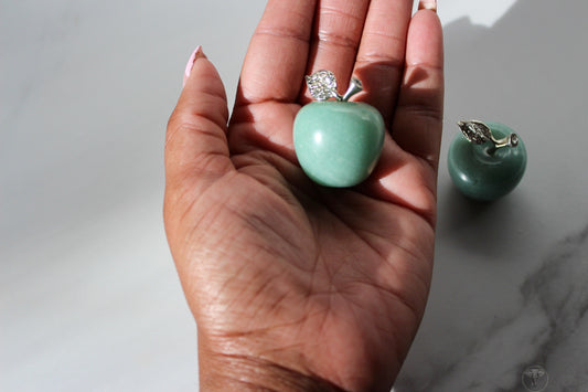 Green Aventurine Apple | Carved Crystal Figurine