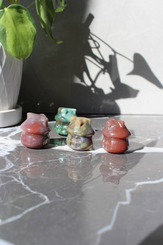 Ocean Jasper Mini House | Mini Crystal Carving | Tons of Soul