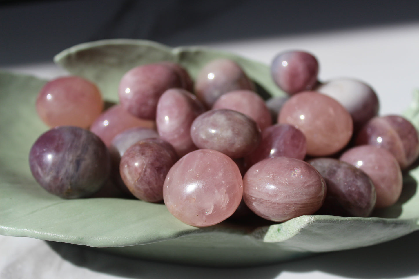 Lavender Rose Quartz Tumbled Stone | Purple Rose Quartz | Tons of Soul