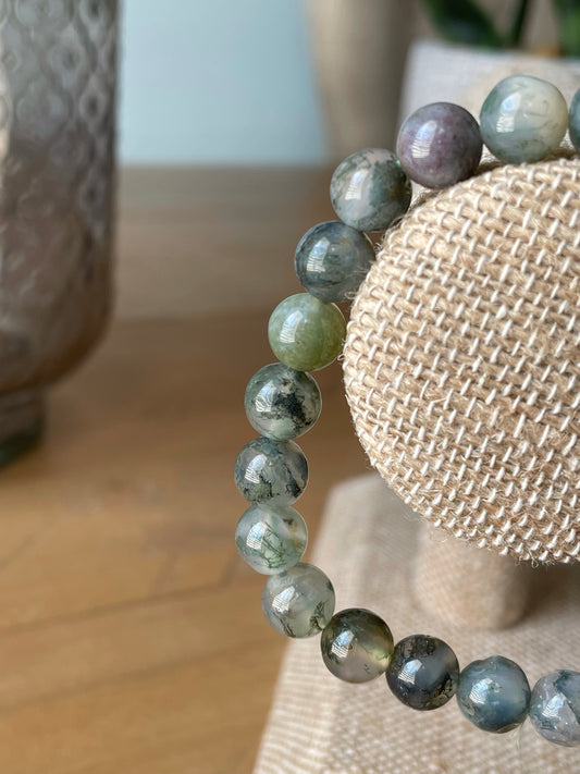 Moss Agate Bracelet 8mm