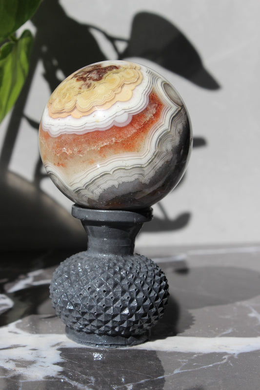 High Grade Crazy Lace Agate Sphere | Crystal Sphere | Tons of Soul