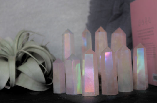 Angel Aura Rose Quartz Towers | Rose Quartz Tower Point Crystal | Tons of Soul