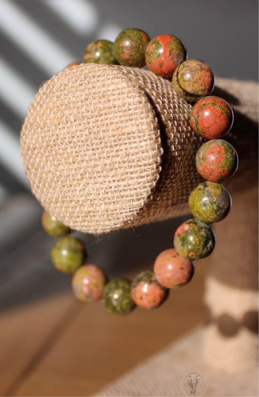 Unakite Bracelet 10mm