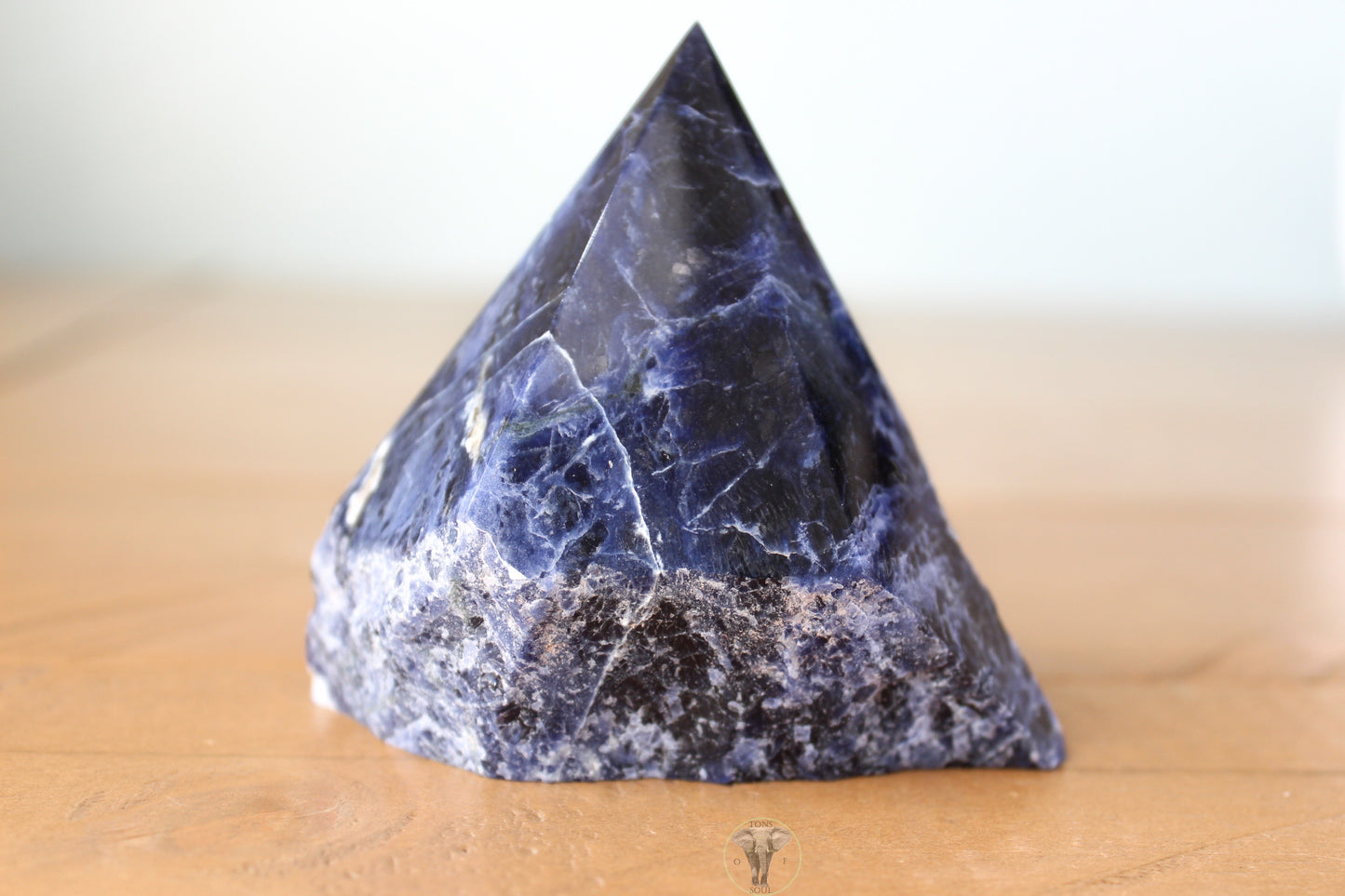 Sodalite Polished Top, Raw Sides Point (1)