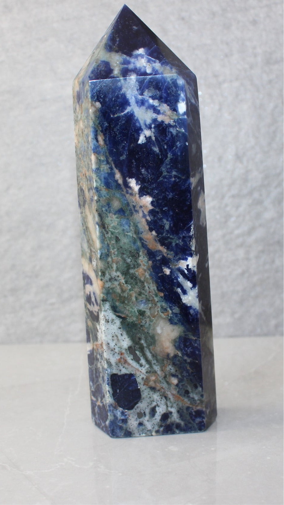 Large Sodalite Polished Tower Point