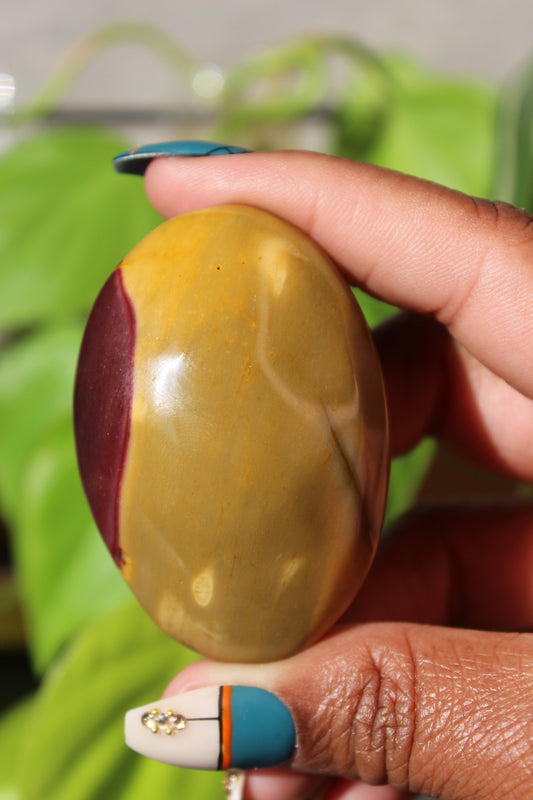 Mookaite Jasper Palm Stone | Polished Crystal Palmstone | Tons of Soul
