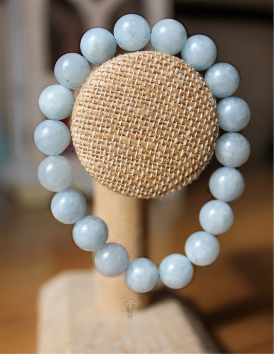 Aquamarine Bracelet 10mm | Crystal Aquamarine Bracelet