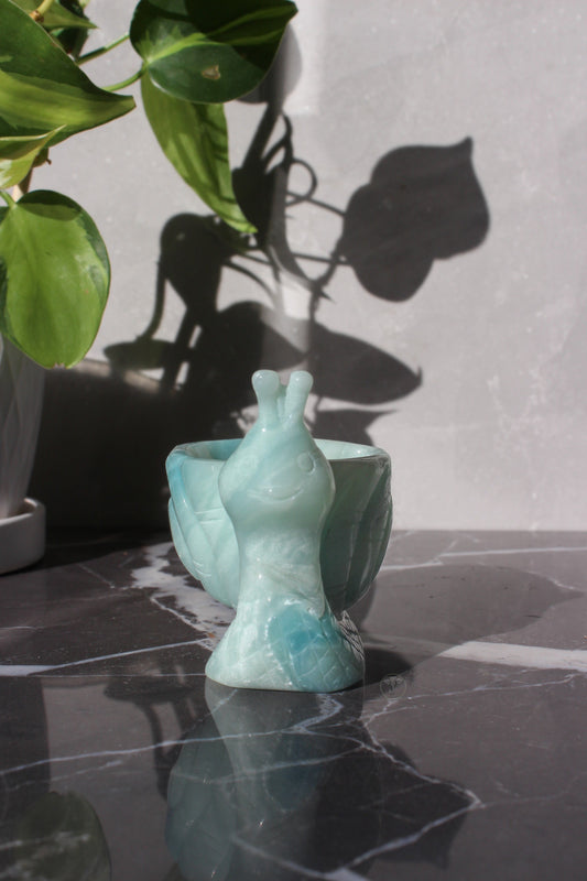 Amazonite Snail Bowl | Crystal Bowl |  Tons of Soul
