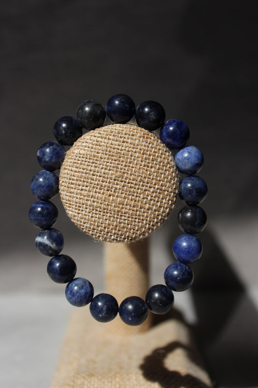 Sodalite Bracelet 10mm | Stretched Crystal Bracelet | Tons of Soul Crystals