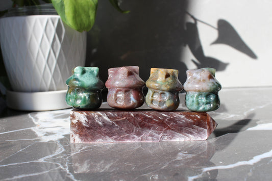 Ocean Jasper Mini House | Mini Crystal Carving | Tons of Soul