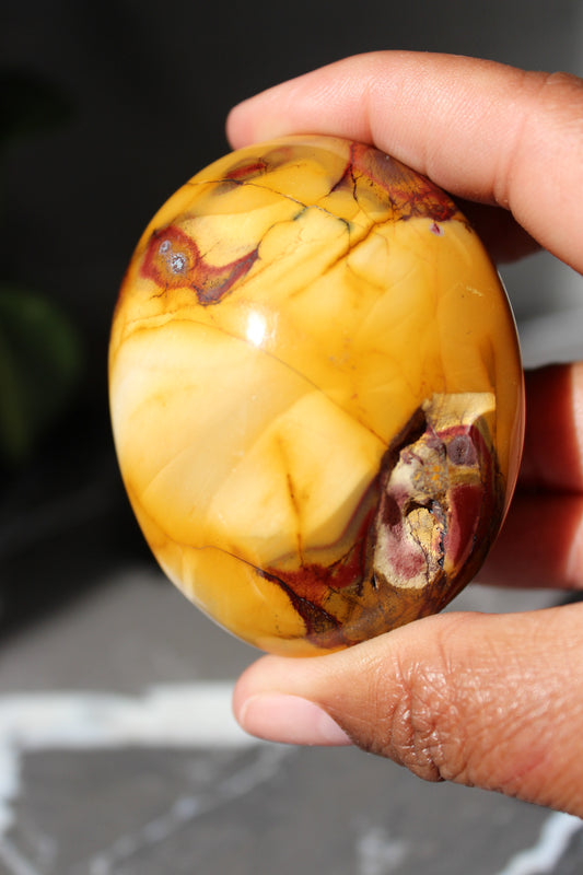 Mookaite Jasper Palm Stone | Polished Crystal Palmstone | Tons of Soul