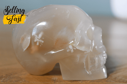 Flower Agate Skull